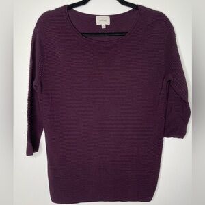 ARITZIA Wilfred plum ribbed linen blend sweater